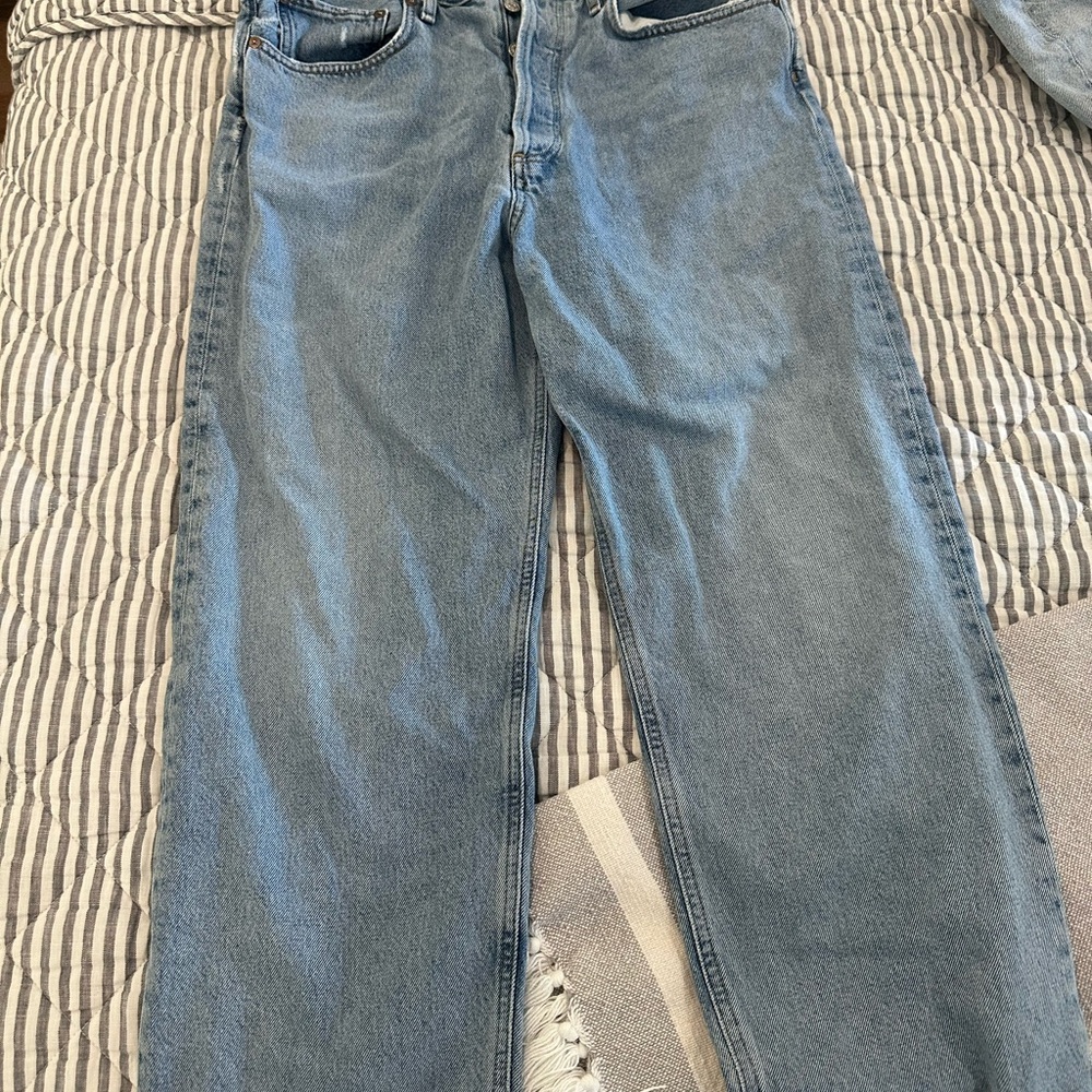 Agolde Blue Straight Jeans Classic Style